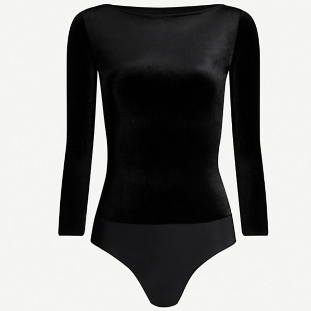 COMMANO NWT velvet boatneck bodysuit S